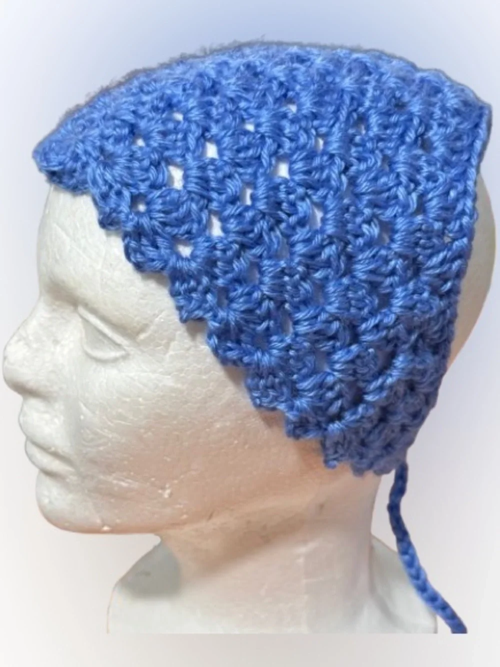 Handmade Colorful Crochet Headscarf - Rainbow